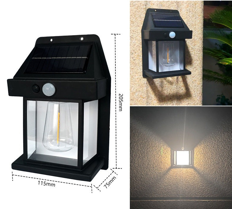 Solar-Laternenwandleuchte mit Bewegungsmelder – 2er-Set