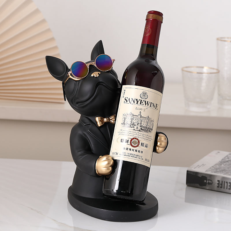 Hunde-Figur Weinglashalter – Dekoratives Tischaccesoire