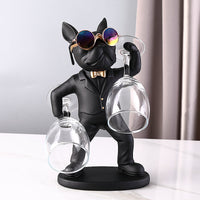 Hunde-Figur Weinglashalter – Dekoratives Tischaccesoire