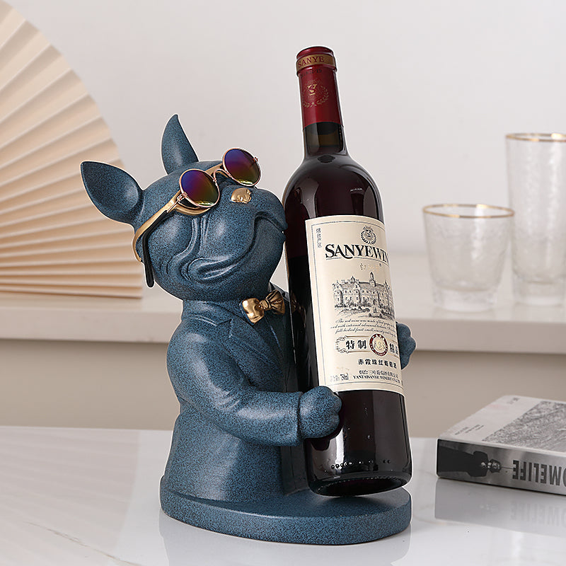 Hunde-Figur Weinglashalter – Dekoratives Tischaccesoire
