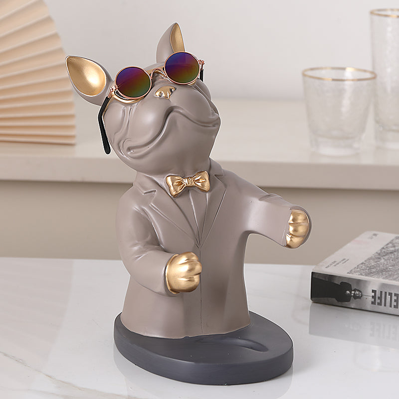 Hunde-Figur Weinglashalter – Dekoratives Tischaccesoire