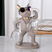 Hunde-Figur Weinglashalter – Dekoratives Tischaccesoire