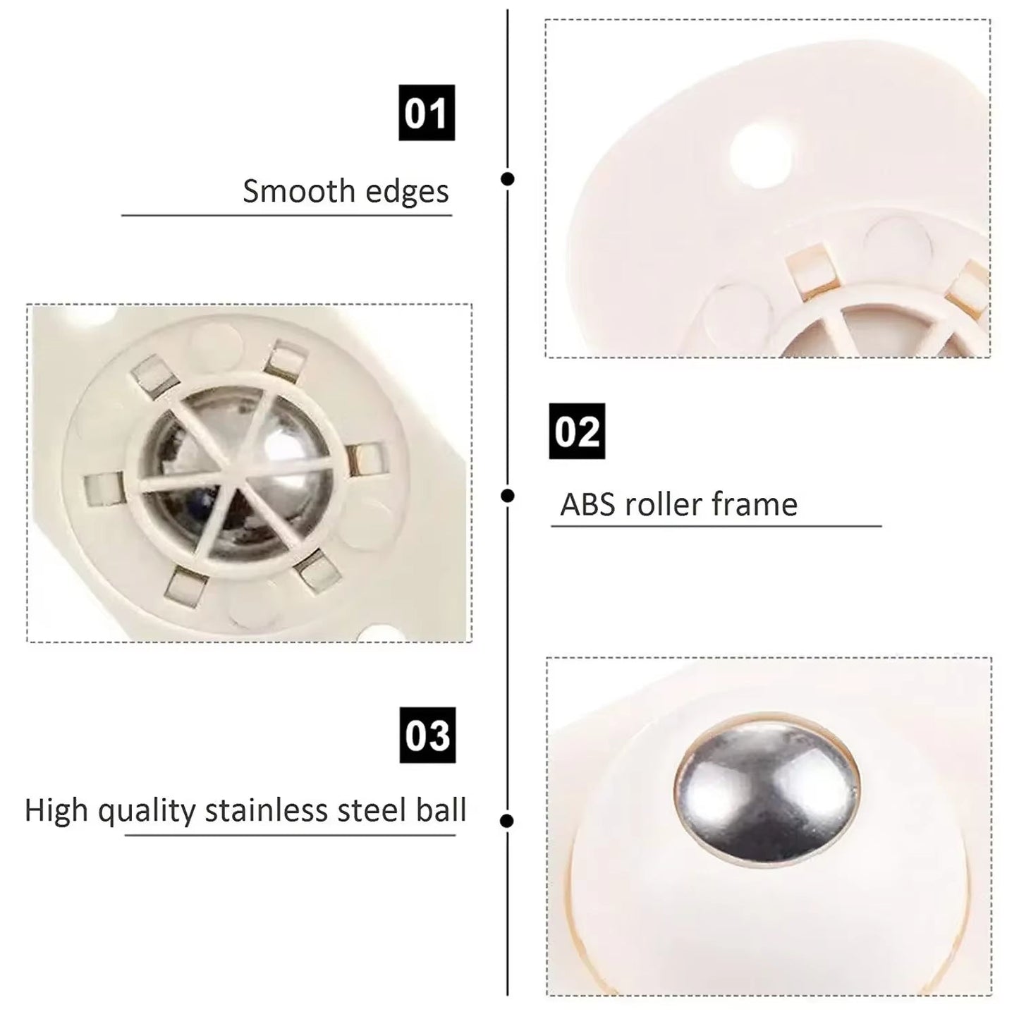 Selbstklebende Möbelgleiter – 360° Gleitpads, 8er-Set