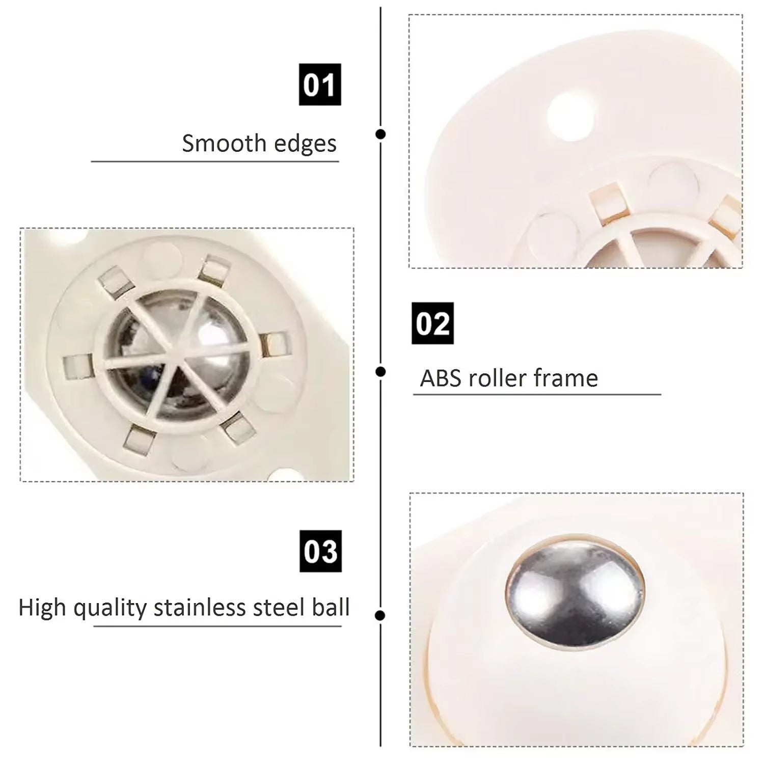 Selbstklebende Möbelgleiter – 360° Gleitpads, 8er-Set