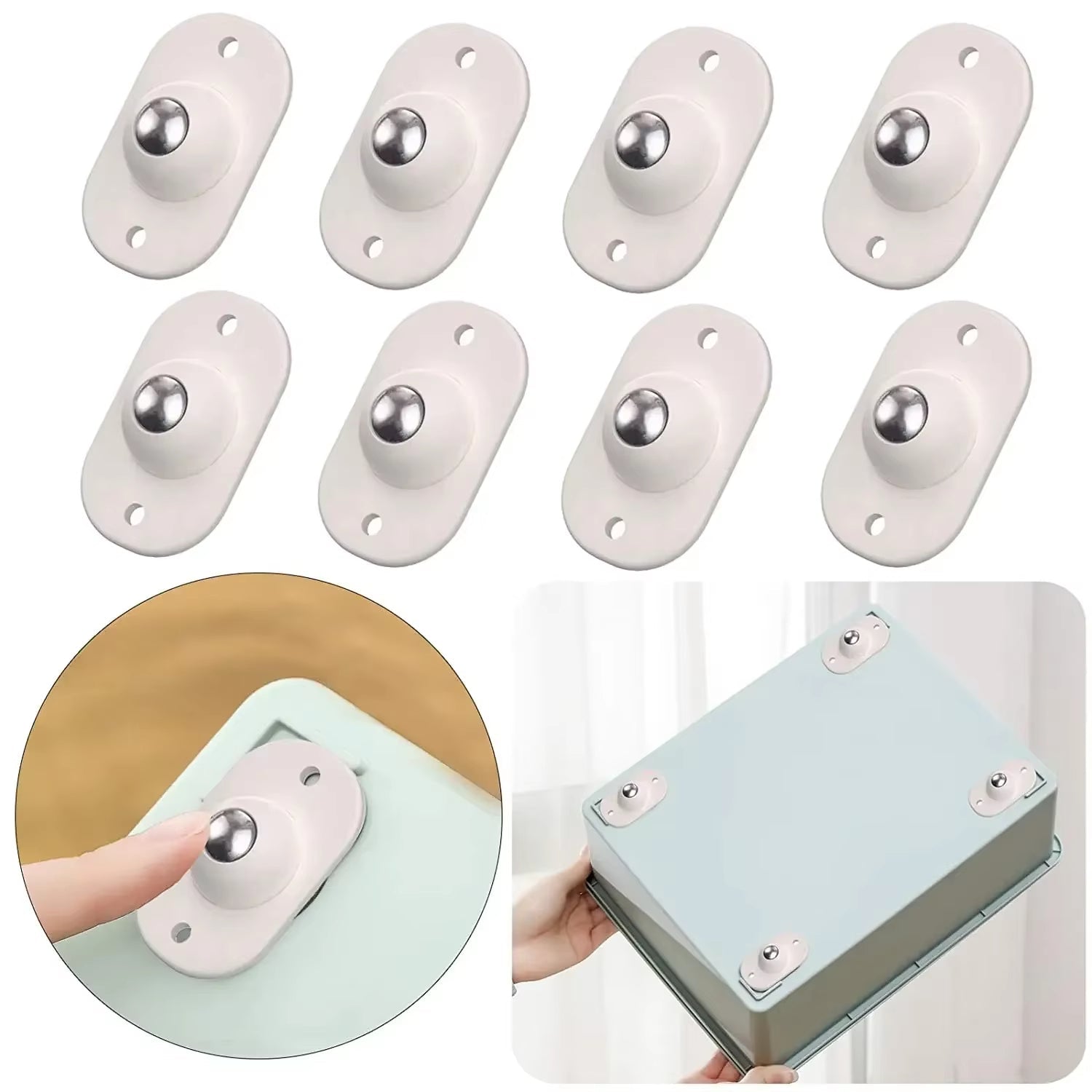 Selbstklebende Möbelgleiter – 360° Gleitpads, 8er-Set