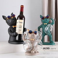 Hunde-Figur Weinglashalter – Dekoratives Tischaccesoire