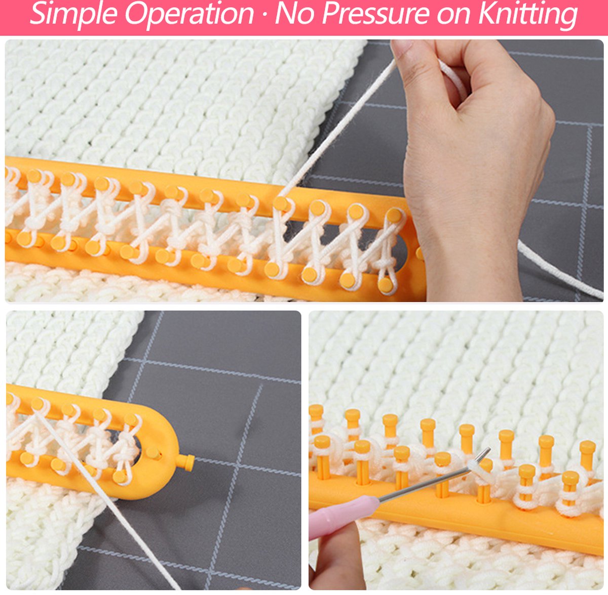 Strickrahmen ohne Nadeln – Einfaches tragbares Handarbeiten