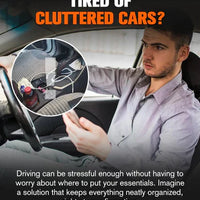 Auto-Armlehnenauflage aus Kunstleder mit Getränkehaltern & Ablage
