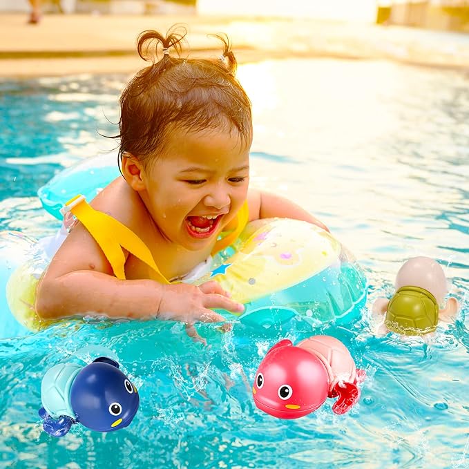 Aufzieh-Schwimmschildkröten Badespielzeug – 6er-Set