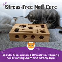Holz-Katzen-Puzzlebox – Beschäftigung mit Leckerlies & natürlicher Krallenpflege