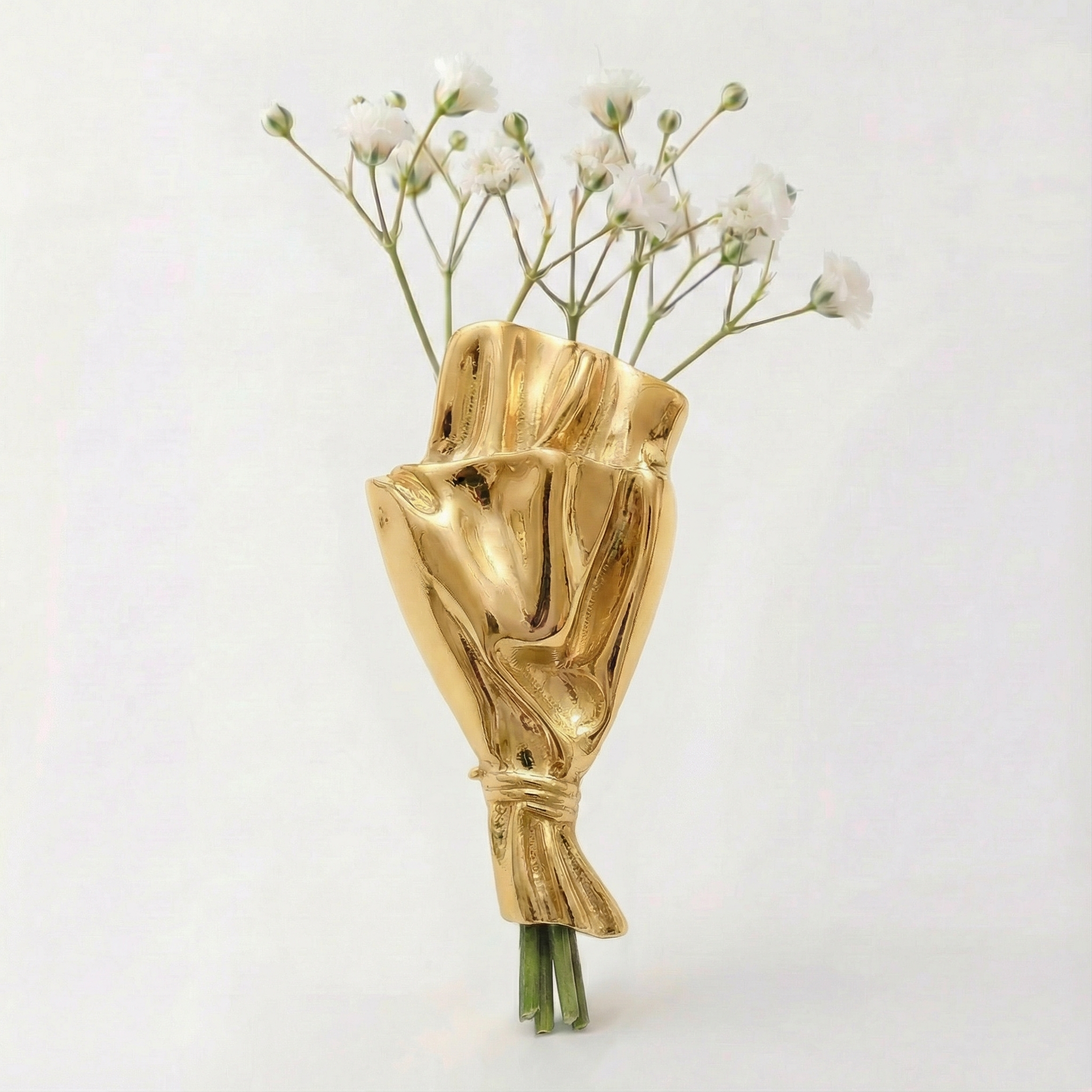 Blumenvase-Brosche mit kleiner Öffnung für frische Stiele
