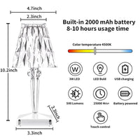 LED Kristall Tischlampe