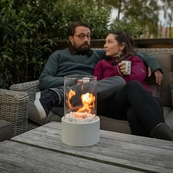 Tragbare Tischfeuer-Laterne – Atmosphäre Drinnen & Draußen