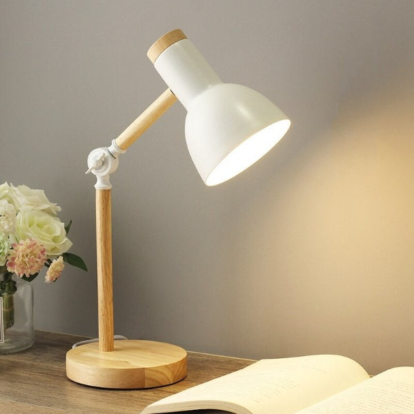 LED-Schreibtischlampe Holz