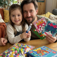 Pompon-Bastelset mit Tierkarten – Kreatives Spiel ohne Bildschirm