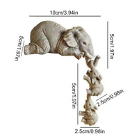 Olifanten Mutter & Baby Figuren-Set – Regalrand-Dekoration