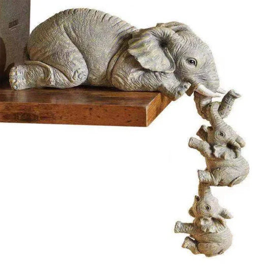 Olifanten Mutter & Baby Figuren-Set – Regalrand-Dekoration