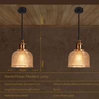 Retro Glas Pendelleuchte