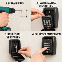 Schlüsselsafe mit Zahlenkombination zur Wandmontage – Immer zugänglich