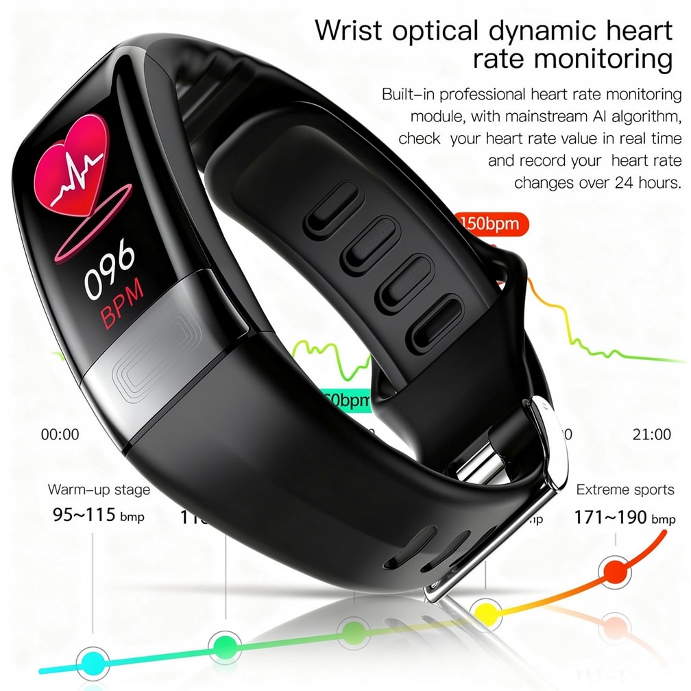 Smartwatch mit EKG, Herzfrequenz und Blutdruckmessung