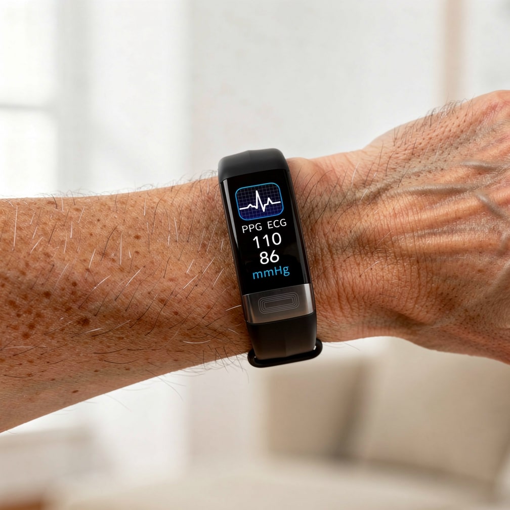 Smartwatch mit EKG, Herzfrequenz und Blutdruckmessung