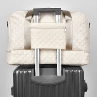 Gesteppte Reisetasche mit Schuhfach